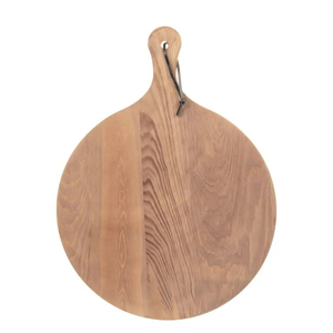 Tabla para Pizza de Madera de Acacia Natural de Gran Calidad con Asa, Tabla de Cortar de Madera para Queso y Pan - Product Image 5