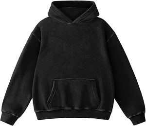Eco-Friendly Polyester/Cotton Winter Zipper-Up Fleece Men's Hoodie Casual Regular Fit Solid Quick Dry 350g Embroidered - Product Image 4