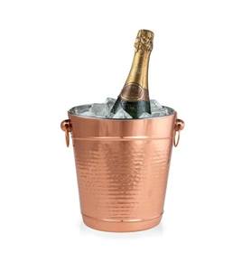 Cubetas de hielo de cobre de alta calidad con asa de latón, cubetas de hielo para bar y vino, cubetas de hielo de cobre pulido a espejo de diseño superior. - Product Image 6