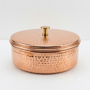 Caja de Masala de Cobre Martillado Hecha a Mano con Tapa, Contenedor de Almacenamiento de Especias Indias, 7 Compartimentos, Organizador de Cocina, Regalo, Venta al por Mayor - Product Image 2