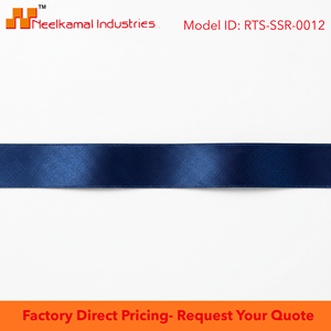 Ruban satiné bleu marine 25 mm, simple face, 100 % polyester, résistant au rétrécissement, 5 rouleaux x 8 mètres, vente en gros directe usine pour trophées - Product Image 6