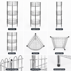 AG METALS AG-201 High Quality Modern Heavy Duty Three-Tier Metal/Iron Multifunctional <b>Vegetable</b> <b>Rack</b> Adjustable Shelves <b>Storage</b> - Product Image 2