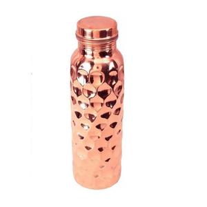 Pure <b>Copper</b> Water <b>Bottle</b> with Diamond Design Stylish Ayurvedic <b>Drinking</b> <b>Bottle</b> - Product Image 1