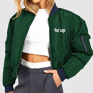 OEM/ODM Veste bomber longue 100% Polyester légère coupe courte coupe-vent style universitaire et baseball Letterman pour usage décontracté - Product Image 1