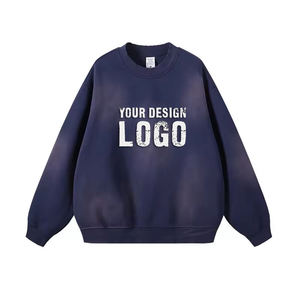 Sweat-shirts en molleton de coton à col rond pour hommes, prix usine, sweat-shirts en coton personnalisés - Product Image 2