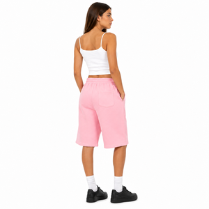 Shorts Largos de Alta Calidad para Mujer, Bermudas a la Moda, Color Sólido, Estilo Estético, Shorts Deportivos Holgados para Mujer - Product Image 4