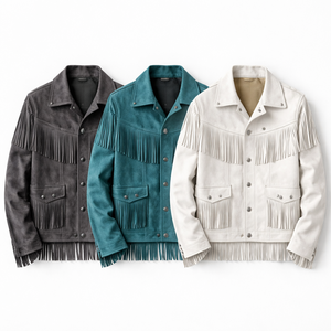 Wholesale Custom Men's Leather <b>Fringe</b> <b>Jacket</b> Direct from Manufacturer - OEM Bulk Wholesale Supplier - Product Image 5
