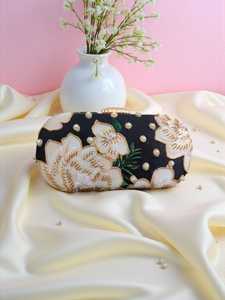 Bolso de mano bordado con estampado floral para mujer, ideal para bodas, fiestas de noche, hecho a mano en India, venta al por mayor. - Product Image 2