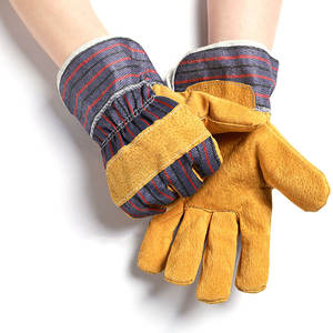 Guantes de Soldadura de Cuero, Industriales, de Seguridad, Resistentes al Fuego, de Uso General, Duraderos, con Textura Granulada, para Trabajadores - Product Image 2