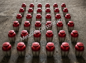 Modern Dual Tone Brass Cremation Urn for Human Ashes Brown Gold Funeral Decorative Memorial Urns Metal Burial Keepsake Jars Urn - Product Image 6