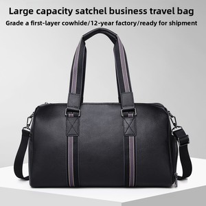 Unisex PU Duffle Bag Rectangular Shape Double Handle Zipper Closure <b>Water</b> Resistant 20-36L Capacity Travel Use - Product Image 5