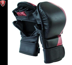 ถุงมือ MMA ระดับพรีเมียม แบบเปิดนิ้ว สำหรับฝึกซ้อม ถุงมือป้องกันมือแบบมีแผ่นรอง สำหรับ MMA ศิลปะการต่อสู้ ชกมวย - Product Image 3