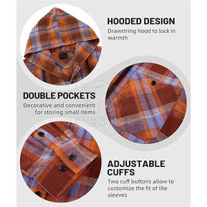 Sweats à capuche en flanelle confortables, tissu brossé doux, chauds et élégants pour un usage décontracté en hiver. - Product Image 6