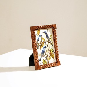 Assured Quality Wooden Photo <b>Frame</b> Rectangle Vertical Classic Design With Bird Art Tabletop Display - Product Image 4