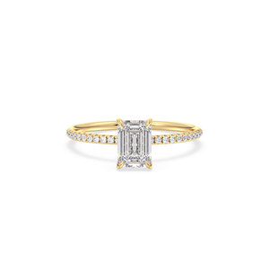REYES <b>Emerald</b> Cut 1.15 Carat Moissanite Hidden Halo <b>Ring</b> in 925 Sterling <b>Silver</b> Anniversary Gift GRA Certified Fine Jewelry - Product Image 2