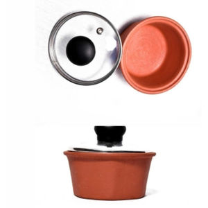 กระปุกเนยดินเผาทำมือพร้อมฝาปิด - Product Image 3