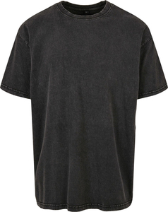 T-shirt vintage délavé pour homme, coupe oversize et carrée, effet usé, col rond, design vierge, en tissu jersey, style décontracté, fabriqué aux États-Unis - Product Image 1