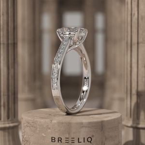 2CT Oval Diamond Engagement Ring Pave Band 14K Solid Gold <b>Bridal</b> Ring Custom Lab Grown Diamond Jewelry OEM ODM Supplier - Product Image 4