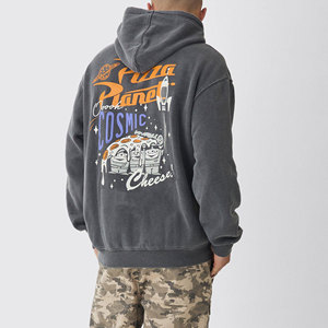 Sudadera con Capucha Extra Grande para Hombre, Color Sólido, Algodón French Terry, Estilo Casual para Otoño, Diseño con Bolsillos, Corte Regular - Product Image 4