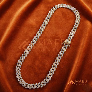 Cadena cubana Iced Out - Collar choker de hip hop chapado en oro de 14K con corte de diamante, un artículo de alta demanda para los amantes del streetwear. - Product Image 2