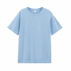 OEM Customized Logo Embroidery Mens 180G Pure Cotton Mens Slim Fit Solid Color Crew Neck Casual Short Sleeve Base Layer T Shirt - Product Image 4
