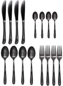 Utensilios de acero inoxidable de grado alimenticio  Cubiertos duraderos para cenar  Juego de cubiertos metálicos reutilizables  Vajilla ecológica  Resistente a la corrosión - Product Image 5