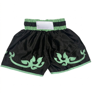 Cible de boxe en polyester respirant à séchage rapide, motif ours noir et blanc, bordure rouge, pour Muay Thai et équipement de combat toutes saisons - Product Image 1