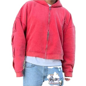 Sudaderas con Capucha Personalizadas para Hombre, 100% con Cierre, Lavado Vintage, Alta Calidad, Lavado a la Piedra con Técnica Enzimática, Largo, Totalmente a la Moda - Product Image 4