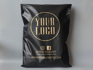 Bolsas de <span class=keywords><strong>Correo</strong></span> Ecológicas de Poliéster Negras con Logotipo Impreso, Sobres de Envío Personalizados para Ropa y Boutiques - Product Image 5