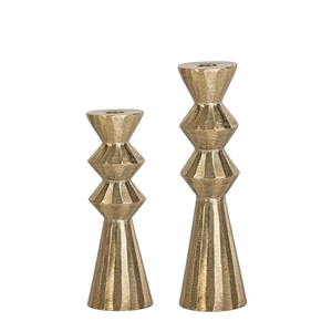 Nuevo candelabro con acabado dorado para decoración del hogar, portavelas de aluminio fundido, hecho a mano, personalizado, S/2 - Product Image 1