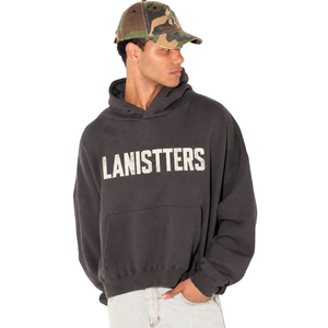 Sweat à capuche lourd personnalisé pour homme, coupe ample avec poche frontale, fournisseur de production de vêtements OEM - Product Image 1