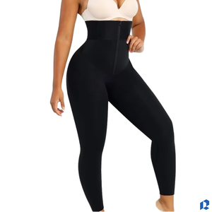 Women's Slim Fit Black Solid Firm Control Eco-Friendly High Compression Shapewear Export Quality Cotton Spandex Factory Direct - Product Image 1
