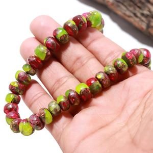 Collar de Turquesa Verde Mohave con Cuentas Redondas, Collar de Turquesa Hecho a Mano con Piedras Preciosas, Joyería Elegante de Turquesa - Product Image 6