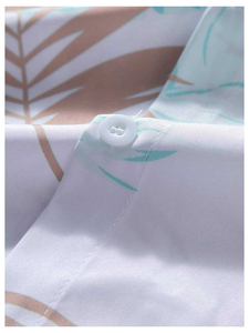 Ensemble deux pièces d'été à imprimé floral pour hommes, chemise à manches courtes boutonnée et short à taille élastique, tenue légère pour ensemble assorti - Product Image 4