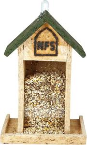 Mangeoire à oiseaux en bois rustique à suspendre pour l'extérieur, pour jardin, cour, patio, balcon, mangeoire décorative pour la faune - Product Image 4