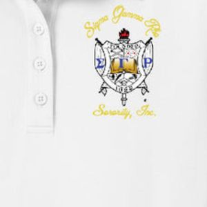 Polo de rendimiento con escudo bordado Sigma Gamma Rho para mujer, camisa de manga corta con cuello, uniforme personalizado de hermandad griega, informal - Product Image 4