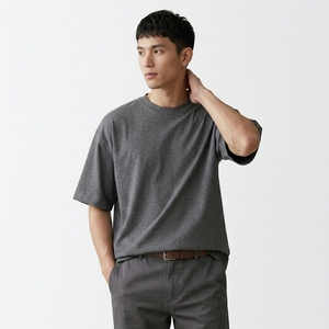 T-shirts courts et amples en coton 100% pour hommes avec logo personnalisé, impression sérigraphique avec design numérique, style sportif surdimensionné - Product Image 1