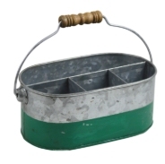 Elegant Home Galvanized Flatware <b>Caddy</b> Organizer High Quality <b>Kitchen</b> Floor Type Multifunction Five-Tier Comfortable Handle Buy - Product Image 6