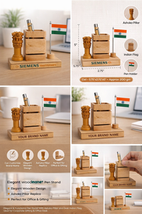 Support à stylos en bois personnalisé de qualité supérieure - Produit de bureau promotionnel pour le Nouvel An chinois et Halloween - Product Image 2