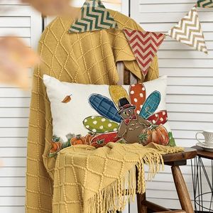 AVOIN ColorLife Fodera per cuscino decorativa autunnale con motivo Tacchino e Zucca per il Ringraziamento, per Divano, Accessorio Decorativo Festivo - Product Image 2