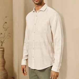 Chemises boutonnées en coton 100% doux, respirantes, légères, infroissables, écologiques, coupe confortable, pour un usage quotidien, pour hommes - Product Image 5