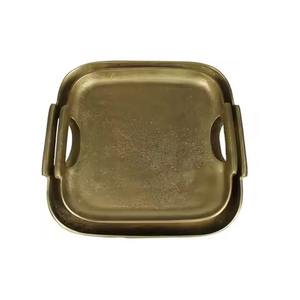 Plateau de service en métal de luxe pour célébrations, plateau de présentation alimentaire haut de gamme pour centre de table de réception et rassemblements spéciaux - Product Image 2