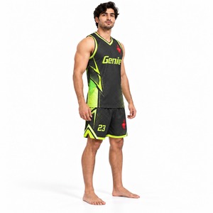 Conjunto de uniforme de baloncesto, camiseta personalizada para equipo, pantalones cortos, ropa deportiva transpirable de secado rápido para jugadores, entrenamiento, partidos, liga - Product Image 4