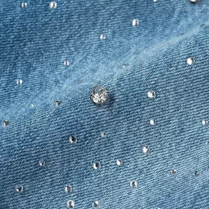 Nouvelle mode – Jean décontracté homme taille mi-haute en coton 100% avec strass personnalisés, anti-plis, multi-poches, délavage clair, fermeture éclair, collection automne - Product Image 6