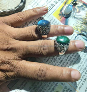 Anillo de Latón con Cristal Natural de 10x12mm, Forma Mixta Facetada, Banda Delgada, Rodio, Tallas 6-32, Hecho a Mano, Regalo para San Valentín, Fiesta, República - Product Image 4