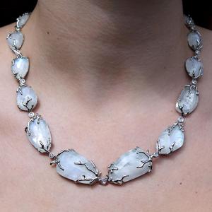 Bohemian 925 Silver <b>Opal</b> Pendant <b>Necklace</b> With For Women Everyday Wear - Product Image 3