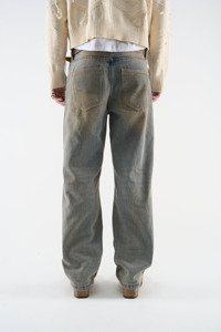 Jeans de Hombre Personalizados, Estilo Vintage, Lavados, de Pierna Recta, Pantalones Casuales de Mezclilla, Corte Holgado, Ropa Urbana, Fabricante OEM ODM, Venta al Por Mayor - Product Image 4