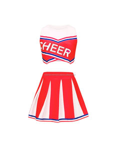 ชุดยูนิฟอร์มเชียร์ลีดเดอร์สำหรับผู้ใหญ่หญิง พิมพ์ลายดิจิตอลแบบรีดร้อน ผ้าโพลีเอสเตอร์ 100% ของ TASBI INTERNATIONAL ออกแบบตามสั่ง - Product Image 2