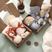 Ensemble de Serviettes de Bain et Poupées Cadeau Parfait pour Souvenirs de Naissance Transfrontaliers de Bébé d'un Mois