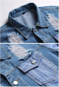 Cheap Price OEM Service Quick Dry Men Long Sleeve Jeans Denim Jacket <b>Top</b> Selling Customized Logo Men Winter Denim Jacket - Product Image 5
